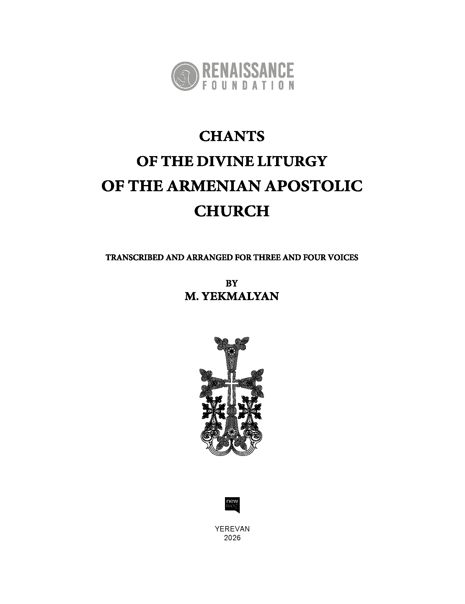 Երգեցողությունք սրբոց պատարագի page 1